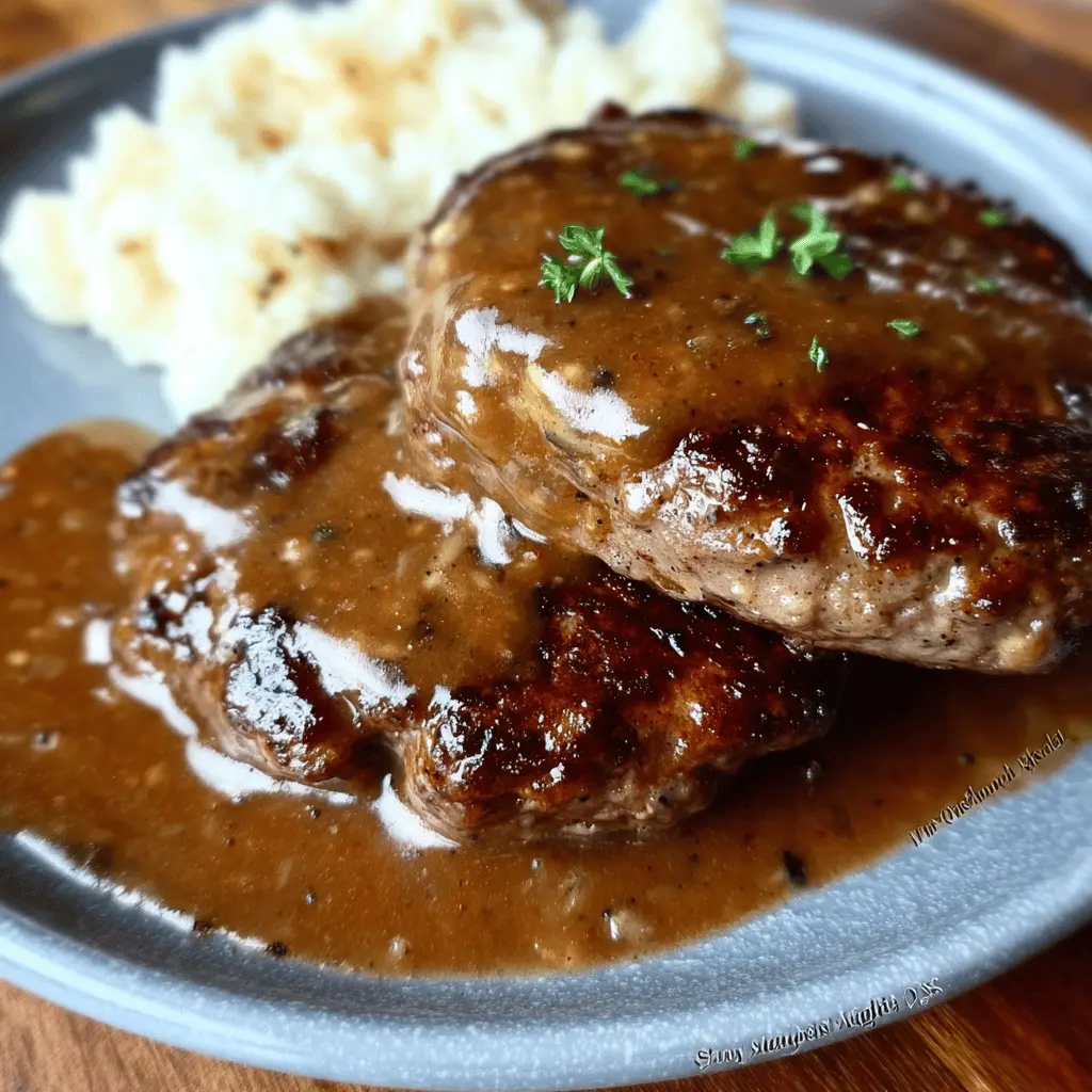 Easy Hamburger Steaks: Quick Comfort with Velvety Brown Gravy